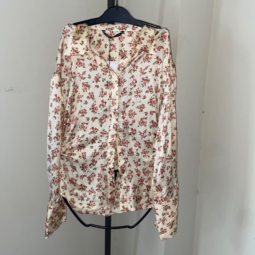 Zara floral blouse
